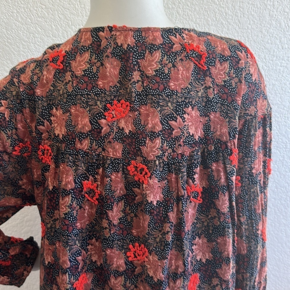 Zara Trafaluc Collection Embroidered floral Tunic Dress - Picture 8 of 10